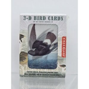 Kikkerland 3-D Audubon Bird Cards Poker Size Playing Cards Lenticular Sealed